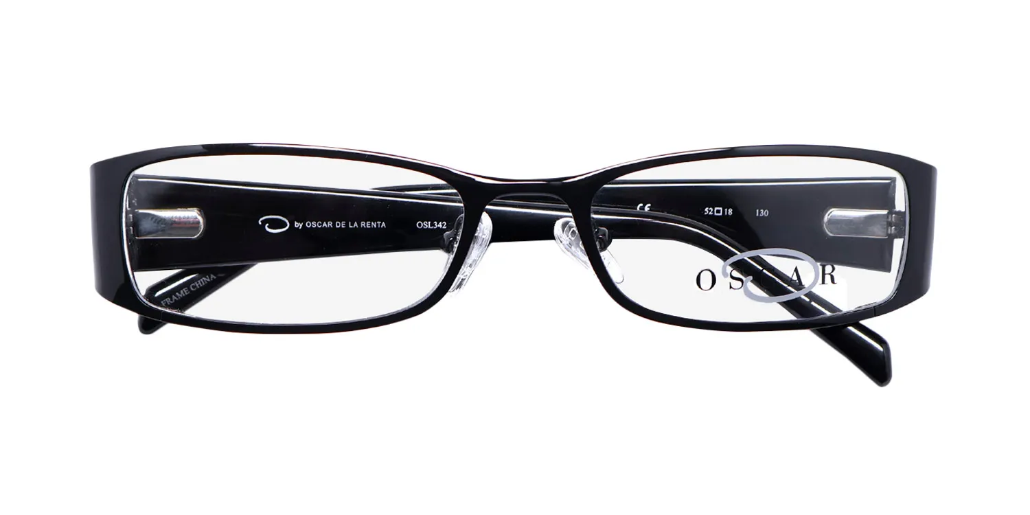 Oscar de la Renta Osl 342 001 Eyeglasses Shiny Black 52mm 2