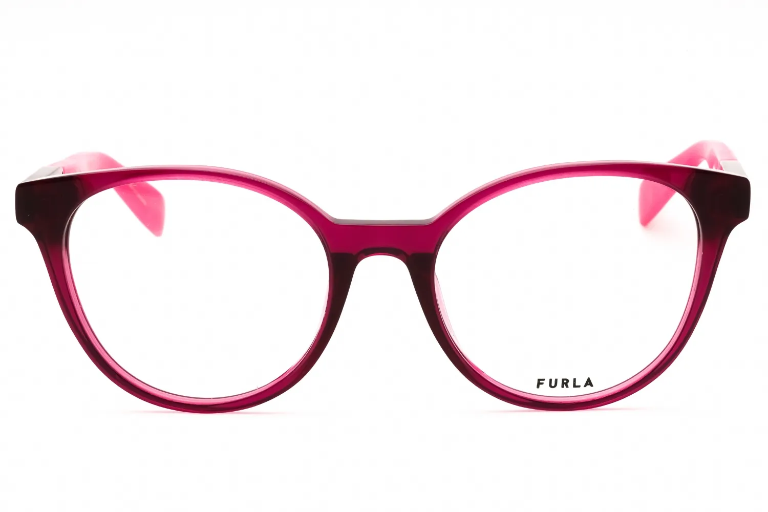 Furla VFU667 01BV Eyeglasses Shiny Transparent Cyclamen 51mm Women 2