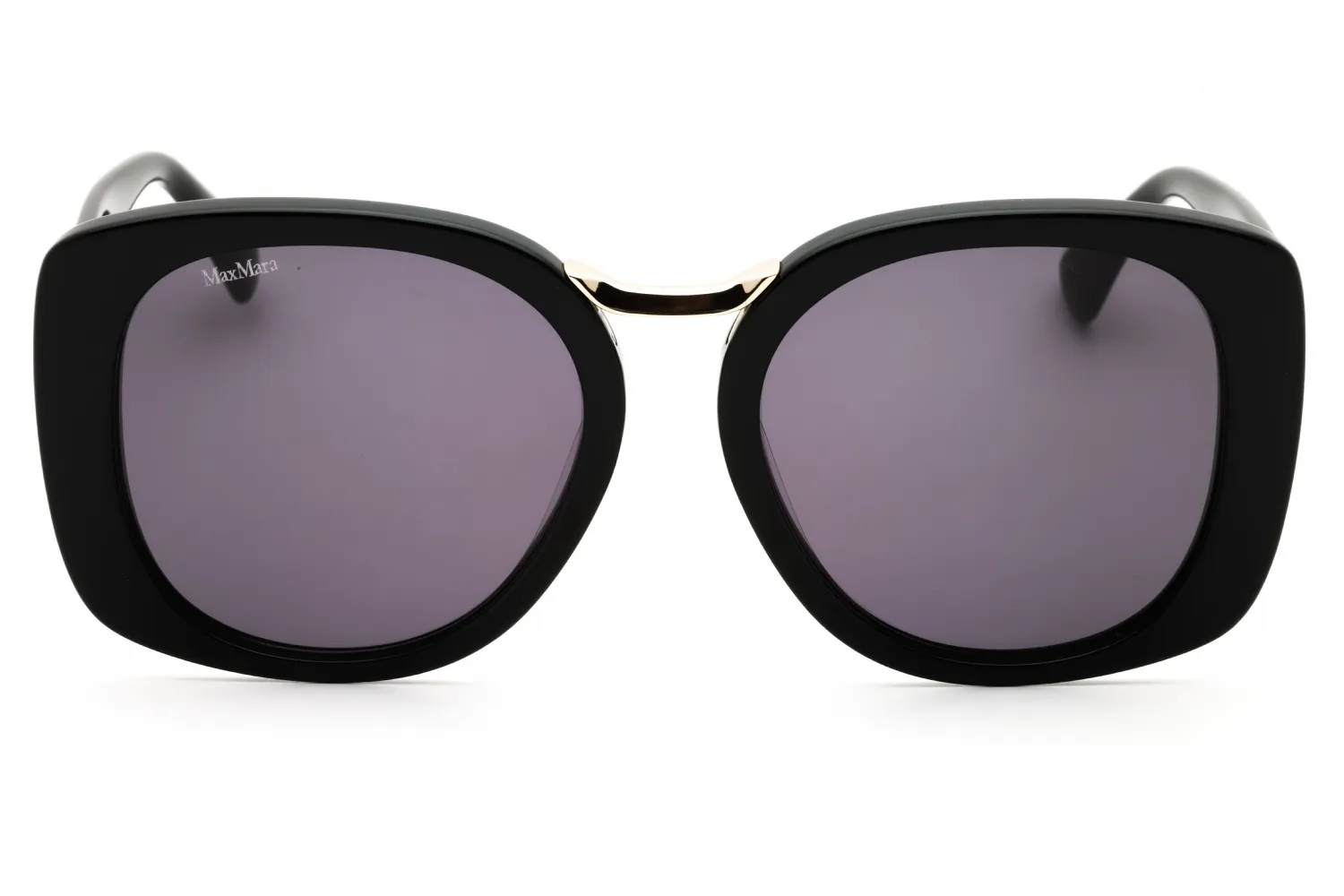 Max Mara MM0092 01A Sunglasses Shiny Black 55mm Women 2