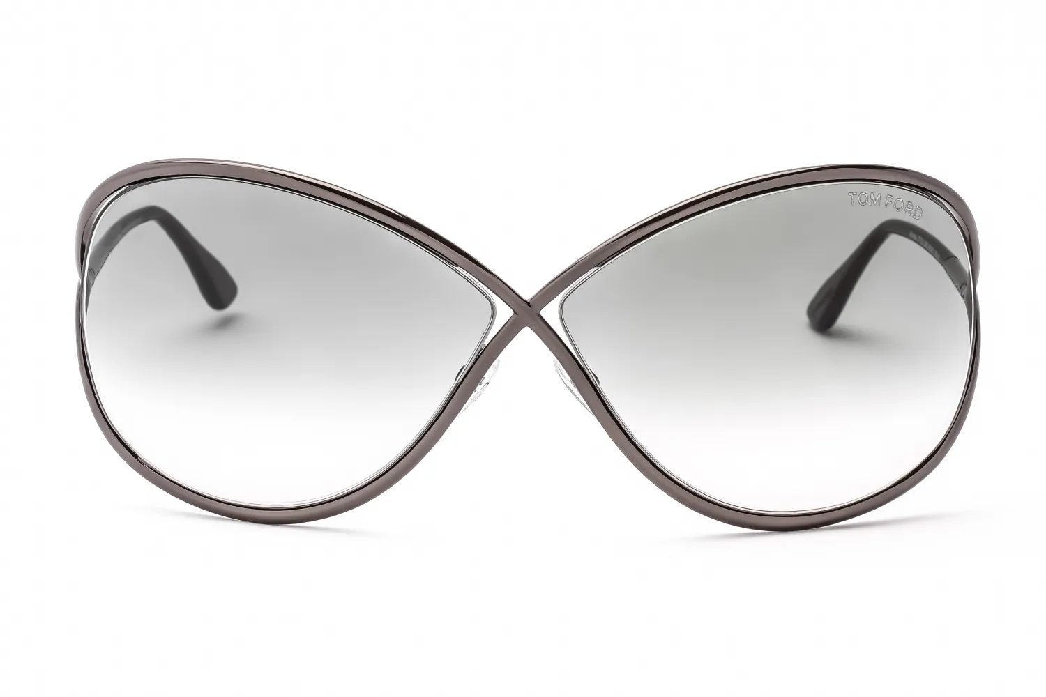 Tom Ford FT0130 08B Sunglasses Shiny Gunmetal 68mm Women 2