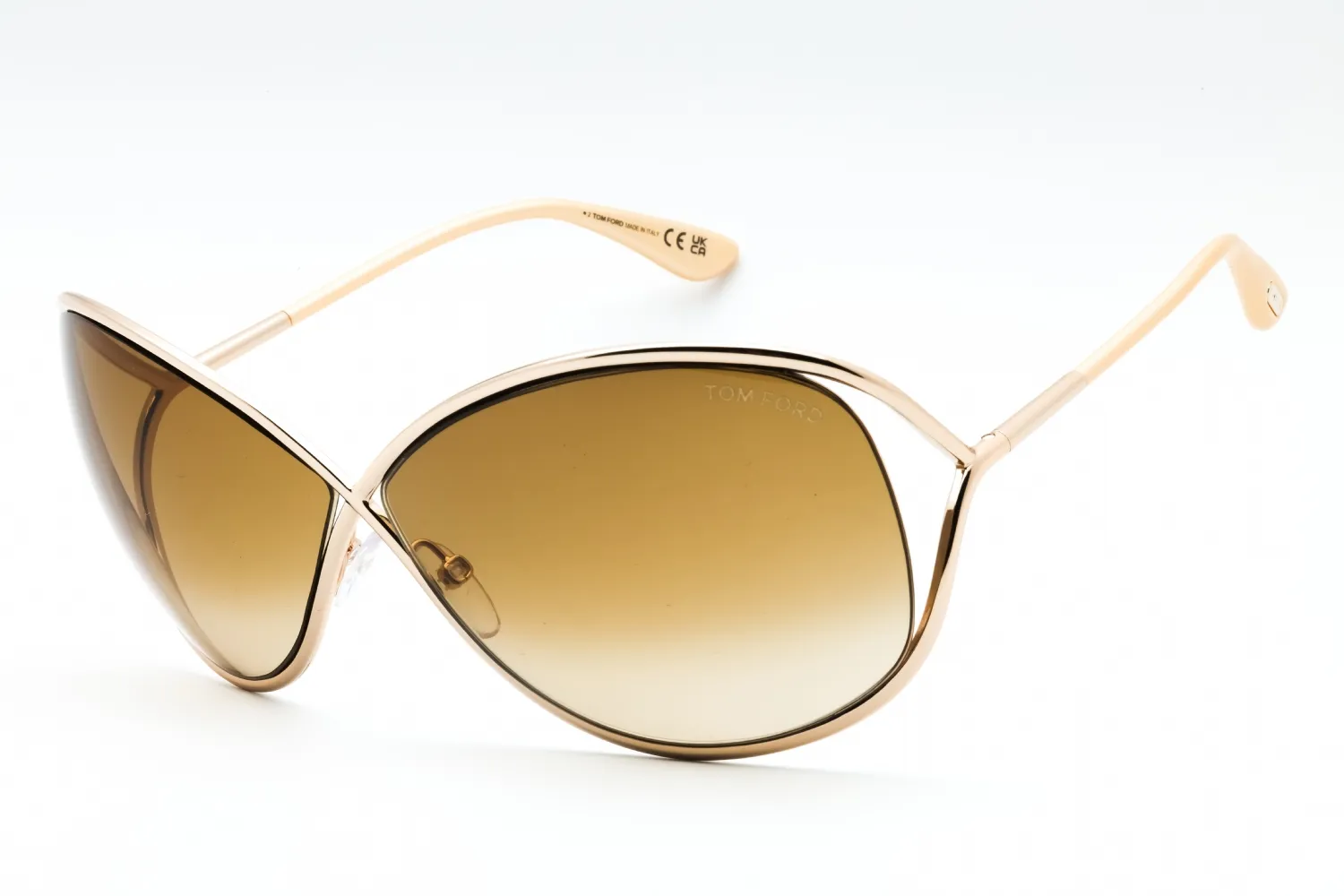 Tom Ford FT0130 28F Sunglasses Shiny Rose Gold 68mm Women