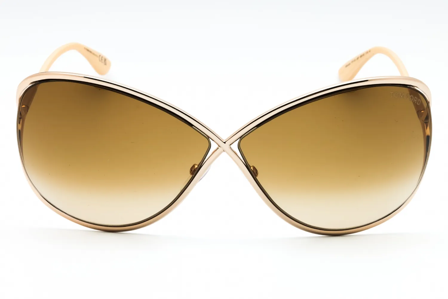 Tom Ford FT0130 28F Sunglasses Shiny Rose Gold 68mm Women 2