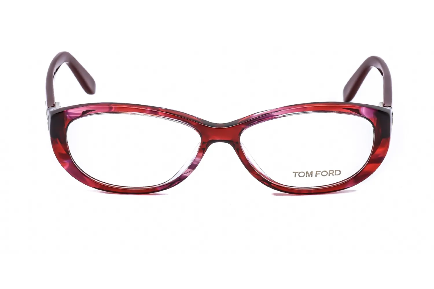 Tom Ford FT5226 068 Eyeglasses Transparent Stripped Red 54mm Women 2