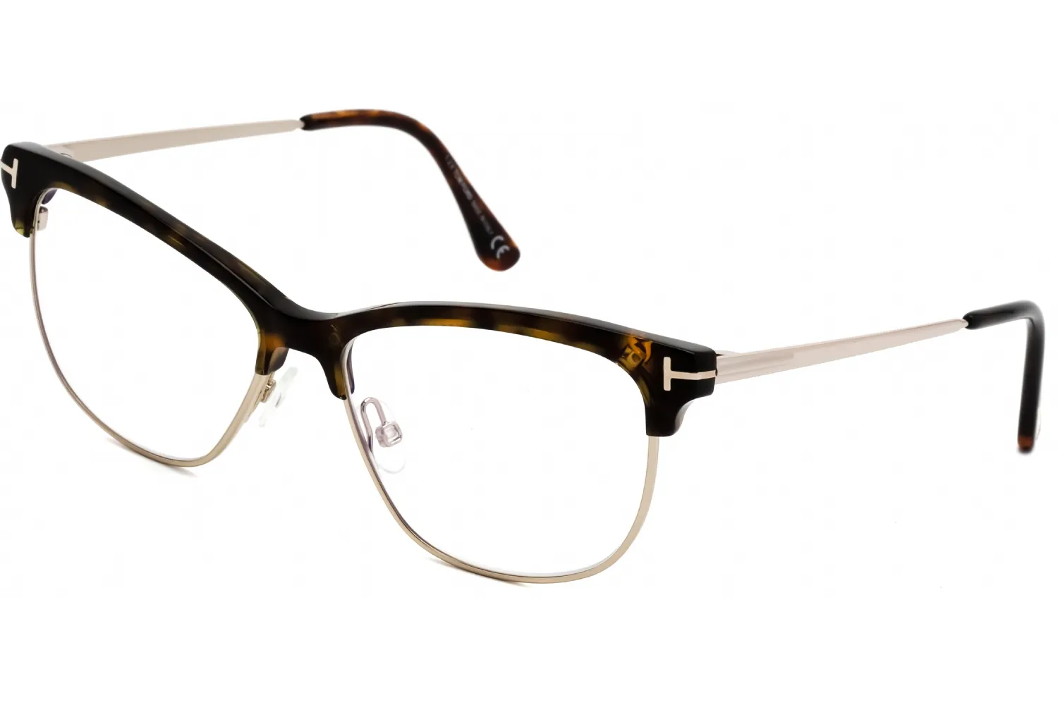 Tom Ford FT5546-B 052 Eyeglasses Shiny Dark Havana 52mm Women