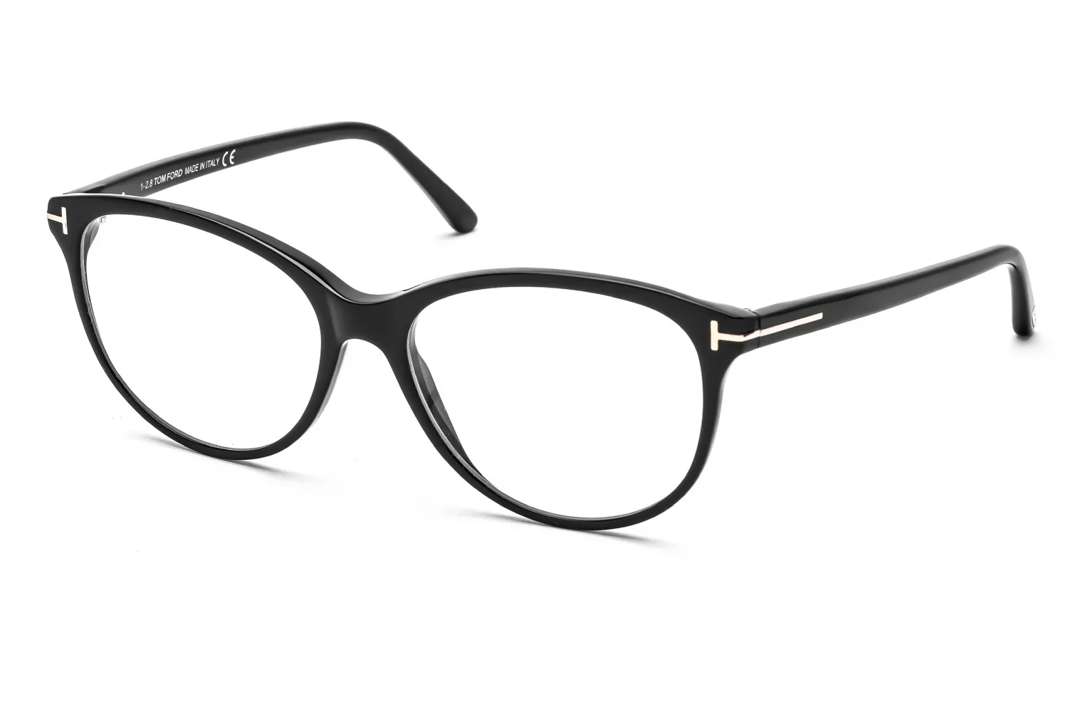 Tom Ford FT5544-B 001 Eyeglasses Shiny Black 53mm Women