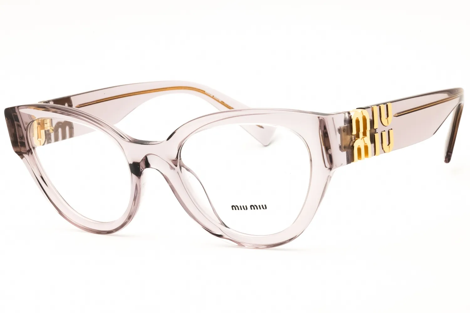 Miu Miu 0MU 01VV 12W1O1 Eyeglasses Transparent Mauve 52mm Women