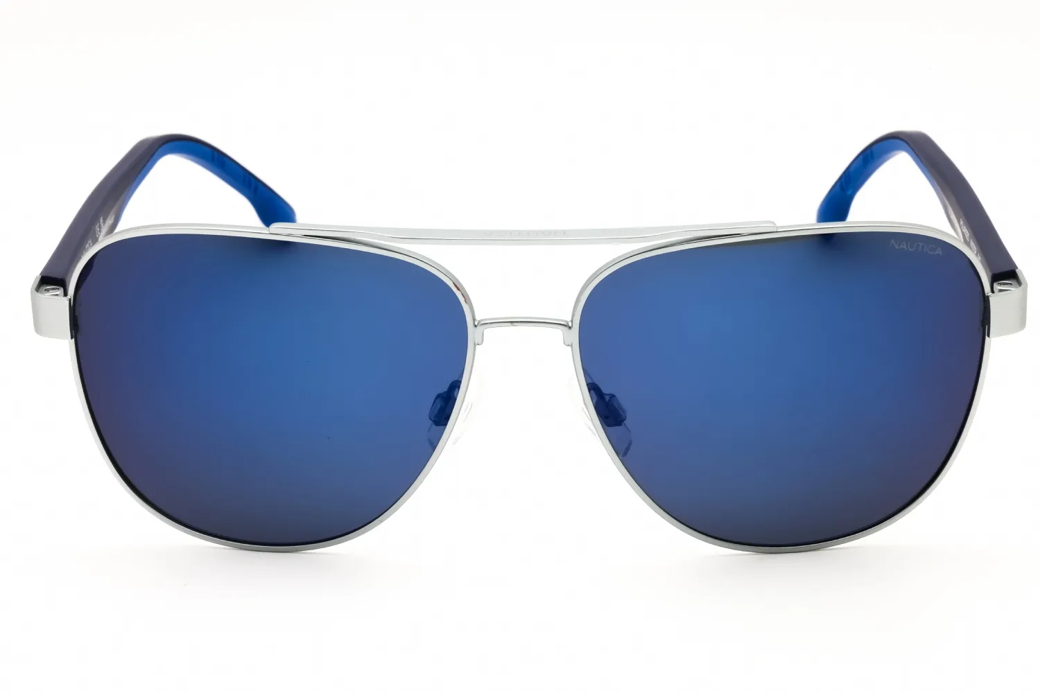 Nautica N107SP 040 Sunglasses Matte Silver 60mm Men 2