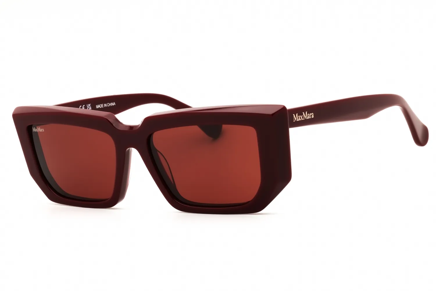Max Mara MM0126 69S Sunglasses Shiny Bordeaux 54mm Women
