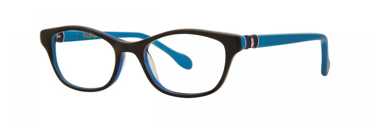 Lilly Pulitzer Kaelie Eyeglasses Navy Turquoise 44mm Kids
