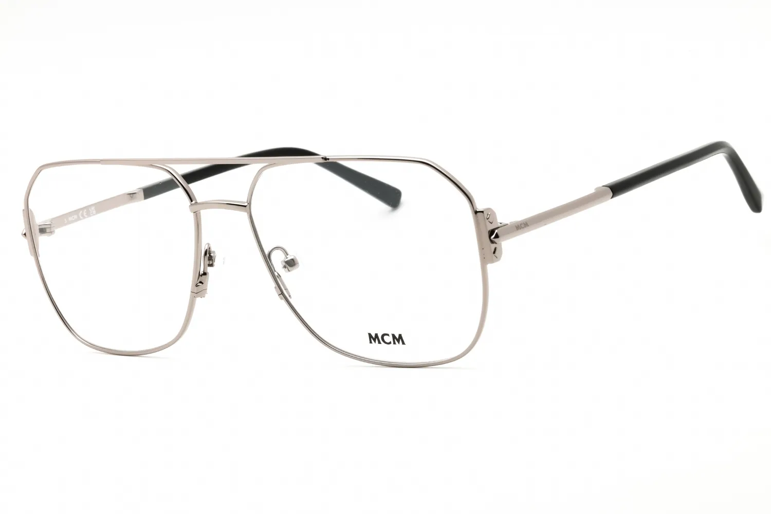 MCM MW5007 014 Eyeglasses Shiny Light Ruthenium 57mm Men