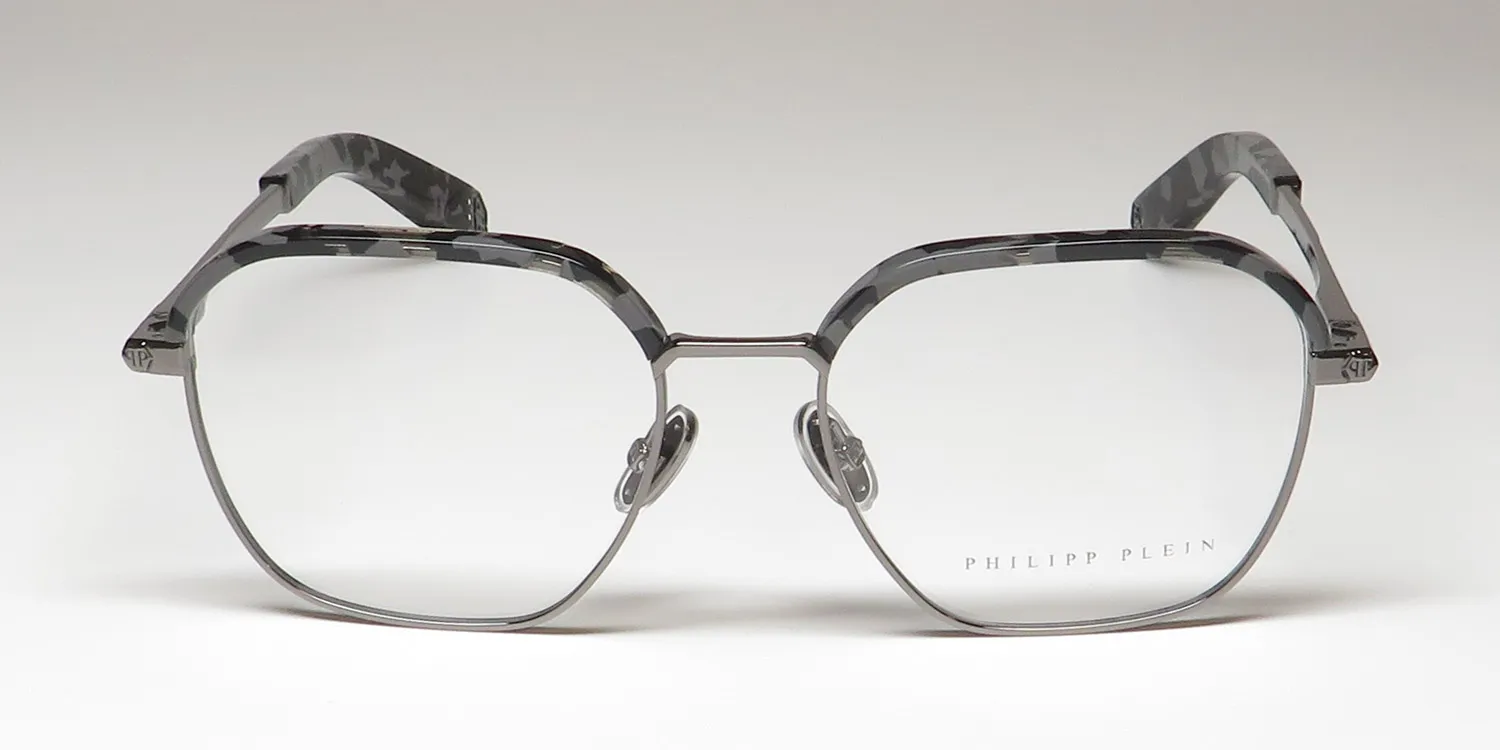 Philipp Plein Vpp017 Plein Treasure 0568 Eyeglasses Grey 52mm Unisex 3