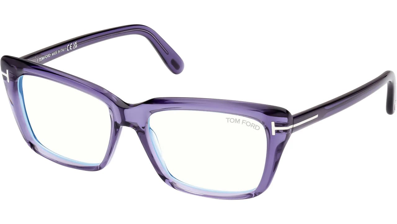 Tom Ford FT5894B 81 Eyeglasses Shiny Violet 56mm Women