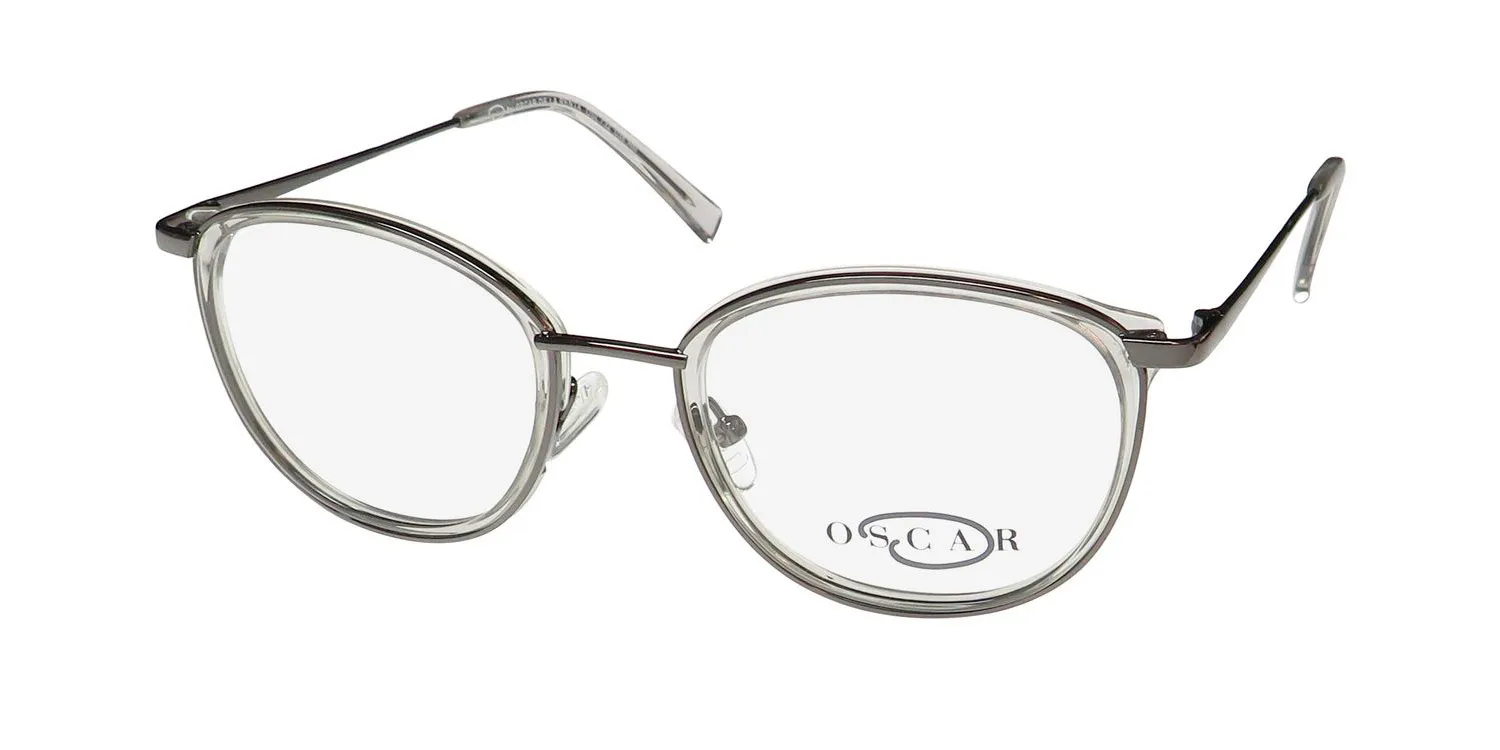 Oscar de la Renta Osl 732 038 Eyeglasses Crystal Smoke 50mm
