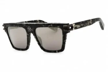 Philipp Plein SPP108V 56721X Sunglasses Shiny Grey Havana 56mm