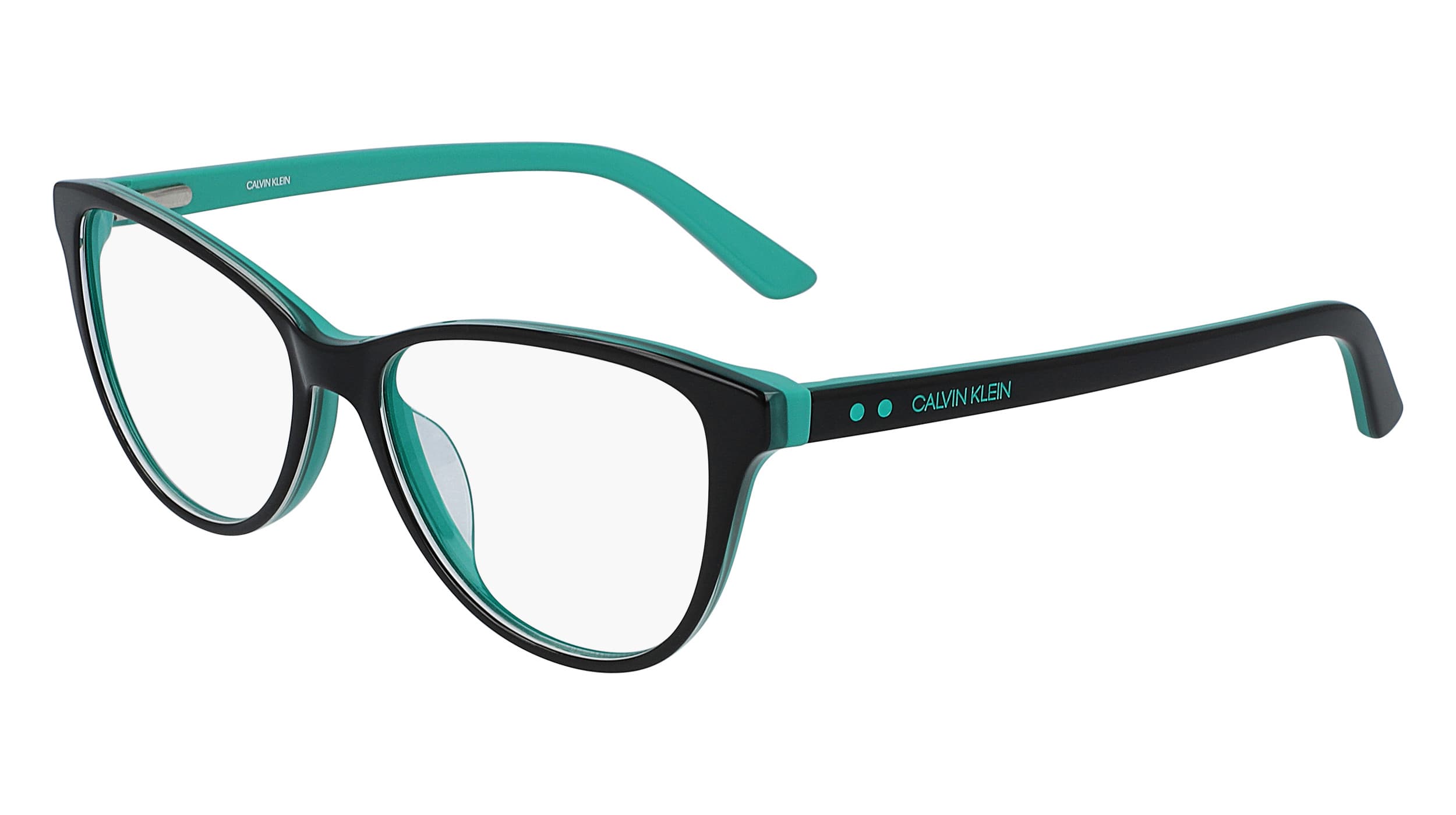 Calvin Klein CK19516 012 Eyeglasses Black Teal 52mm Women