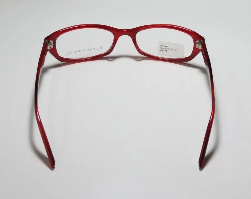 Barton Perreira Jaclyn sca/sil Eyeglasses Scarlet Red 52mm 5