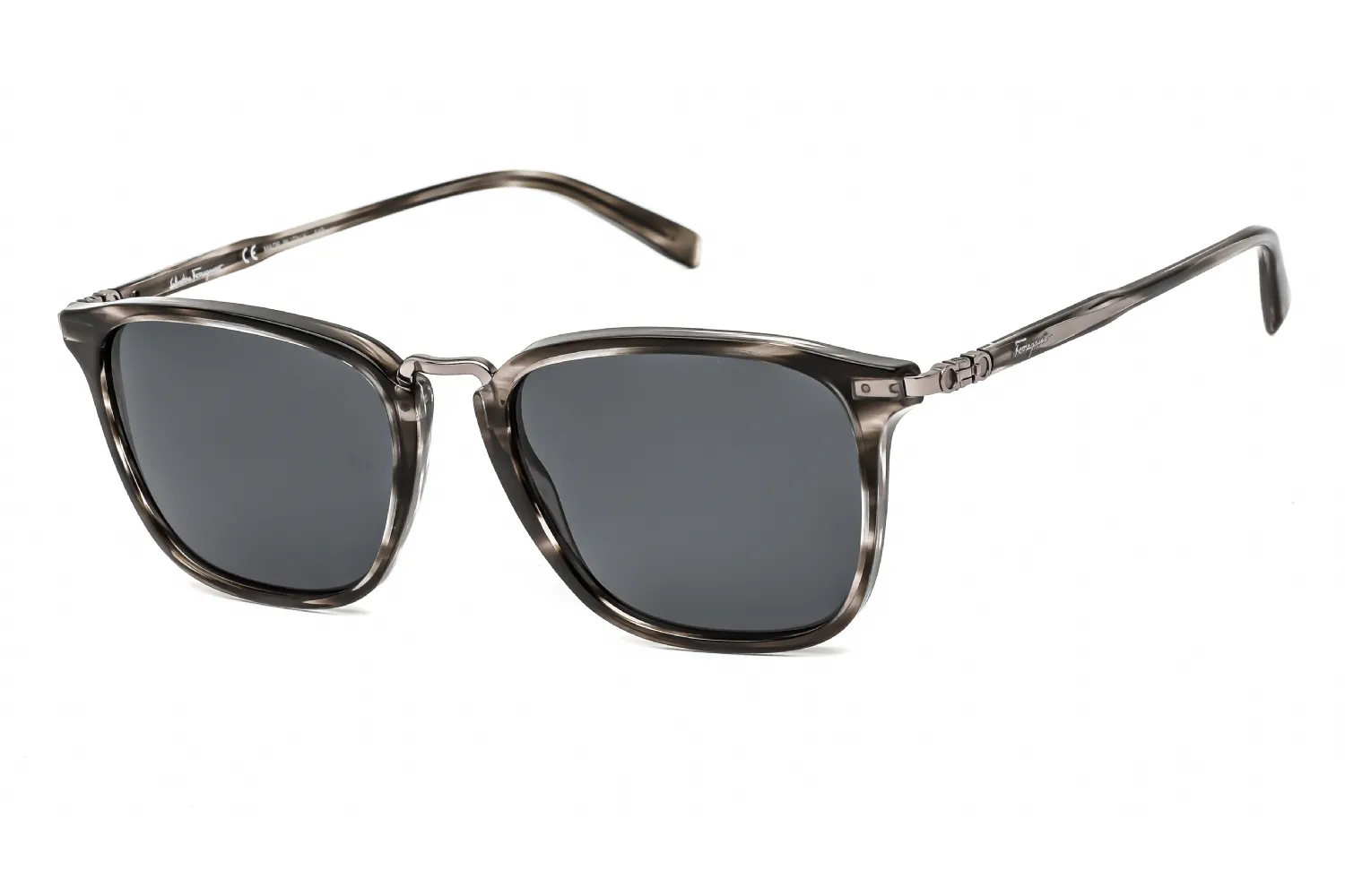 Salvatore Ferragamo SF910S 003 Sunglasses Striped Grey 54mm Men