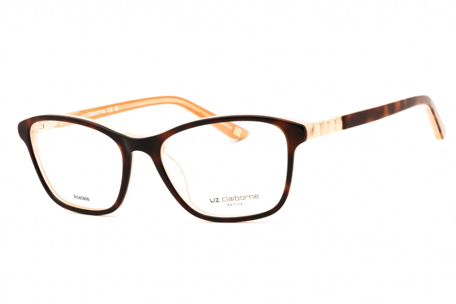 Liz Claiborne L 443 0HMV 00 Eyeglasses Havana Peach 50mm Women