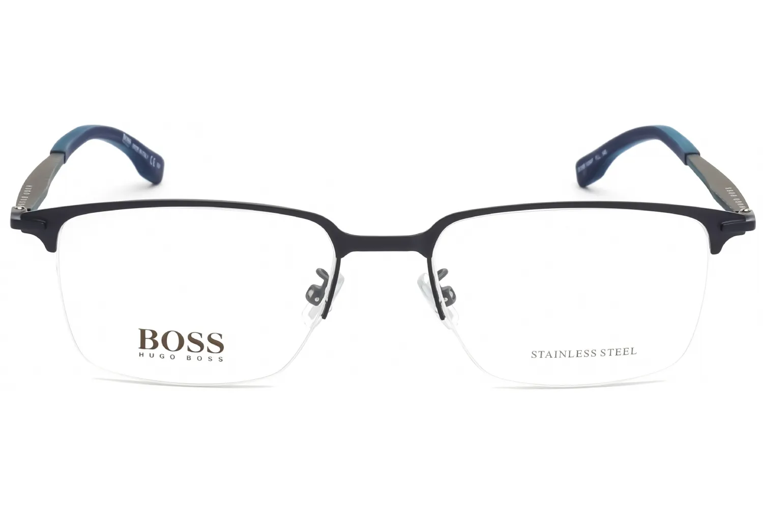 HUGO BOSS 1034/F 0FLL 00 Eyeglasses Matte Blue 55mm Men 2