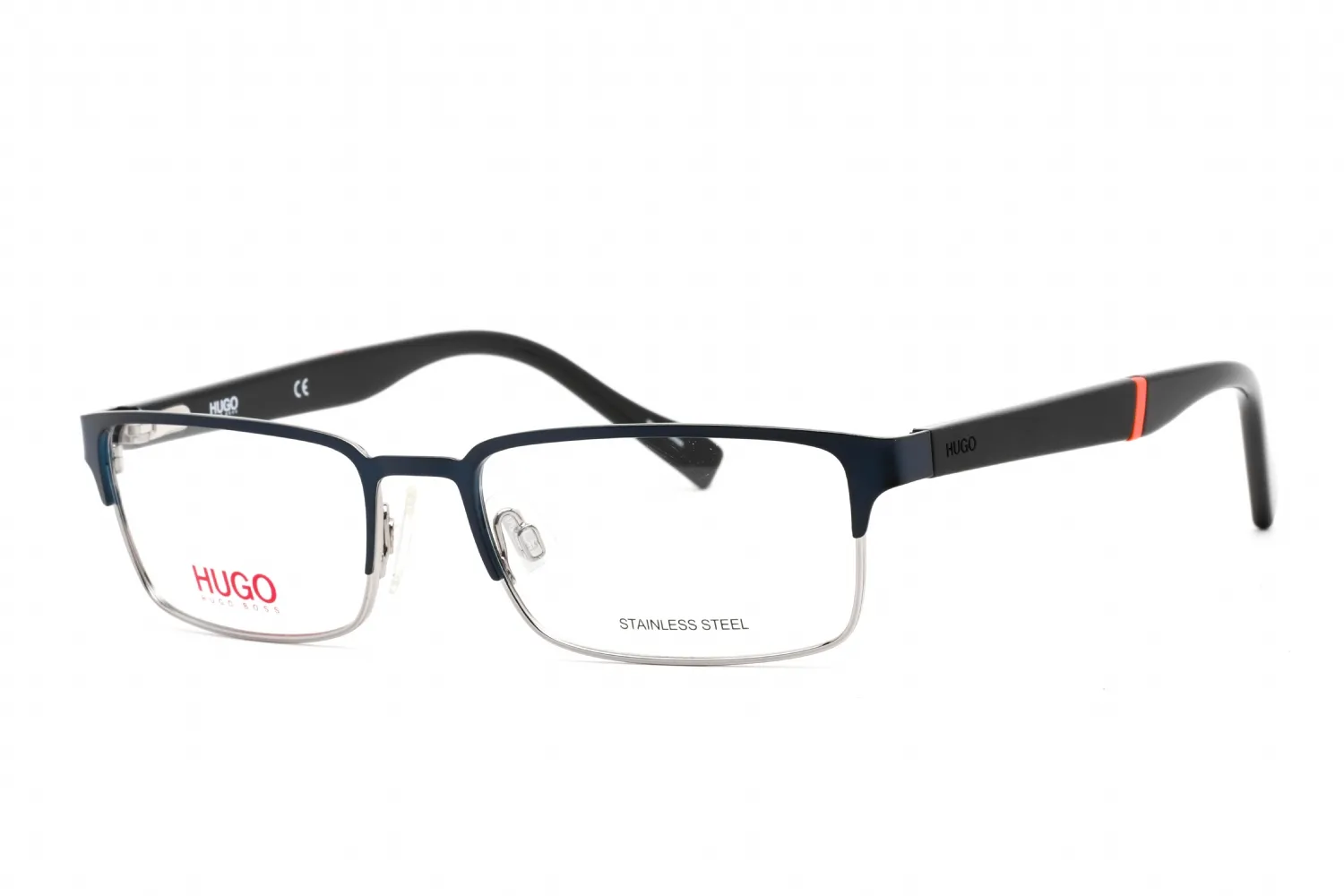 Hugo HG 0136 0KU0 00 Eyeglasses Blue Ruthenium 53mm Men