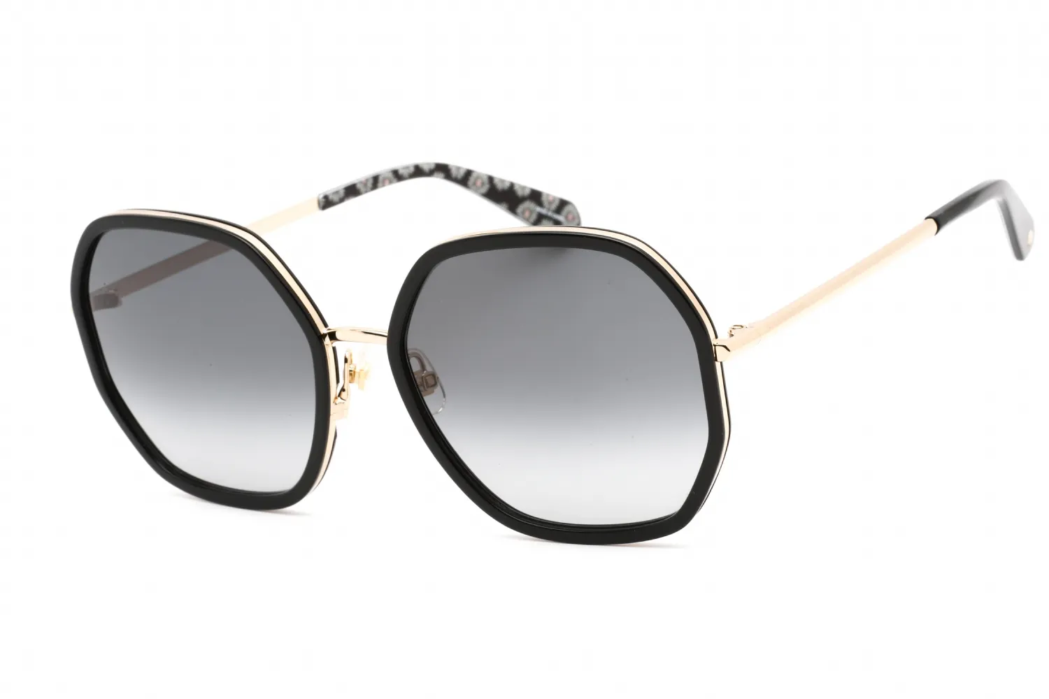 Kate Spade NICOLA/G/S 0RHL 9O Sunglasses Gold Black 58mm Women