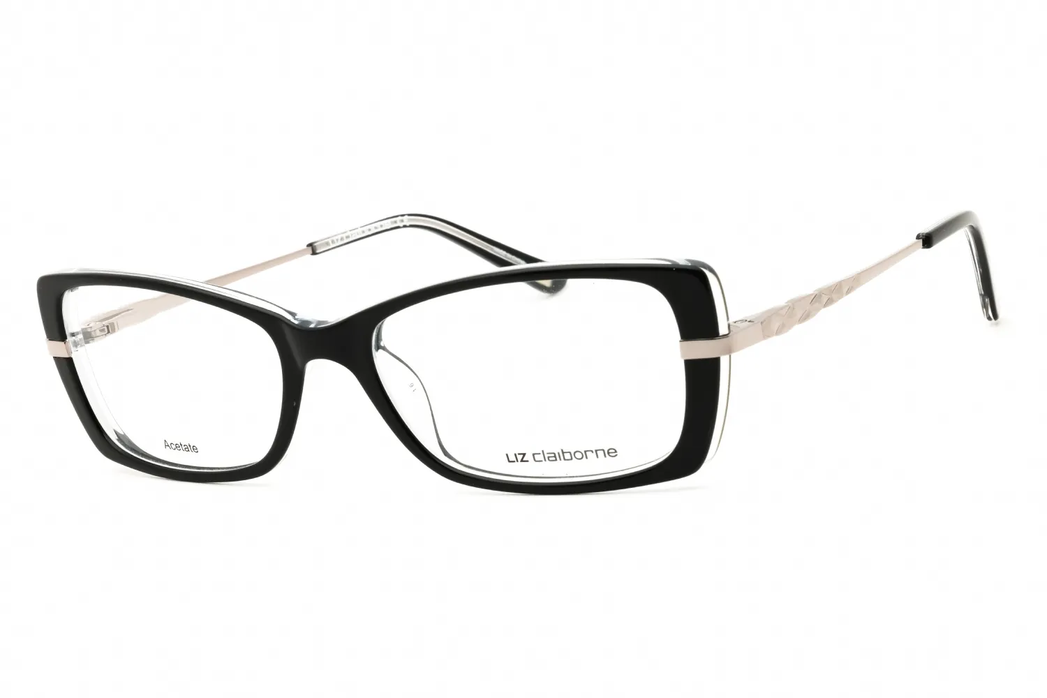 Liz Claiborne L 659 07C5 00 Eyeglasses Shiny Black 53mm Women