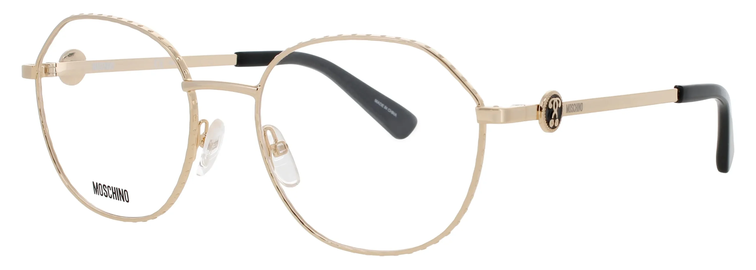 Moschino MOS586 000 Eyeglasses Rose Gold 51mm Women