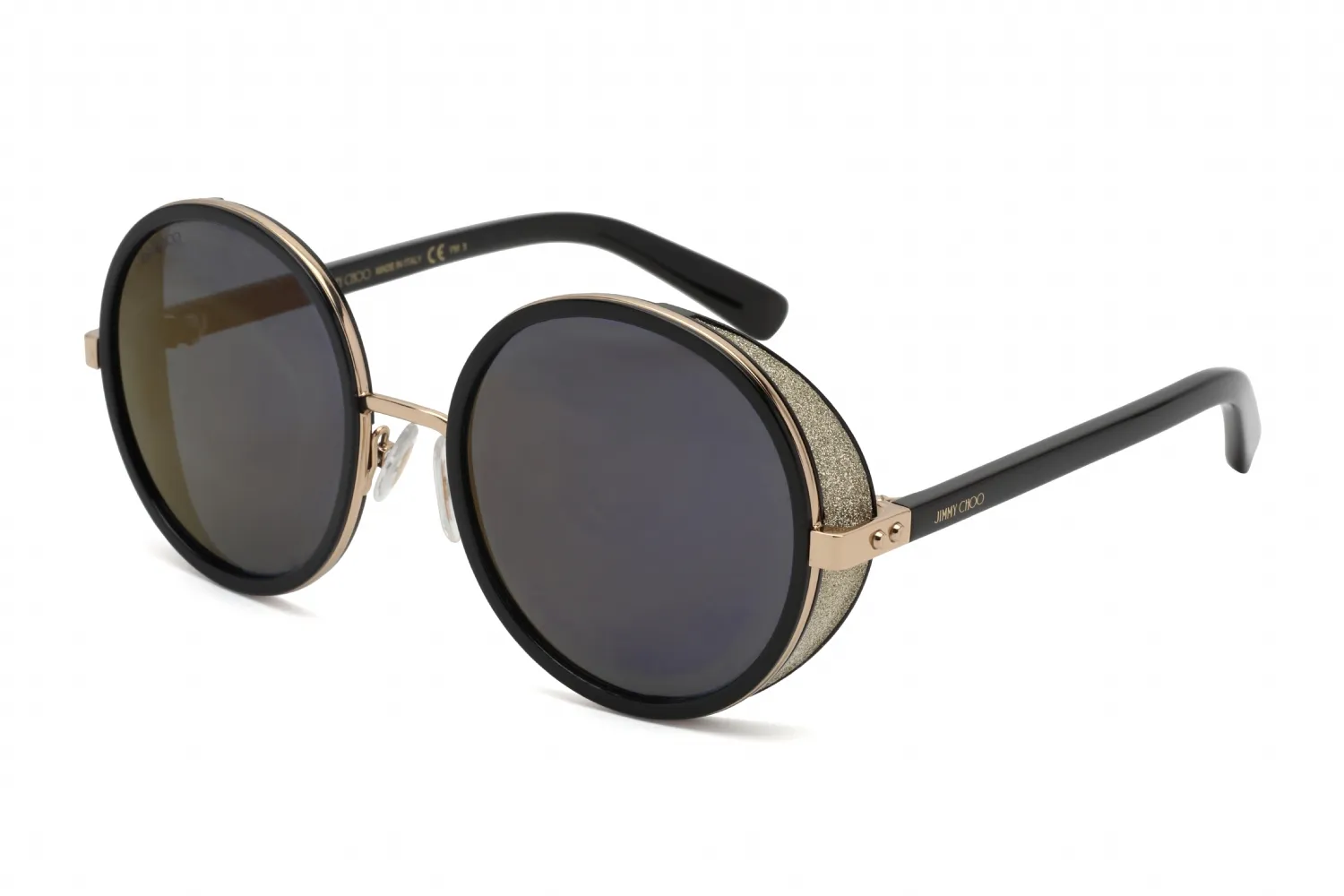 Jimmy Choo Andie/N/S 0RHL K1 Sunglasses Gold Black 54mm Women
