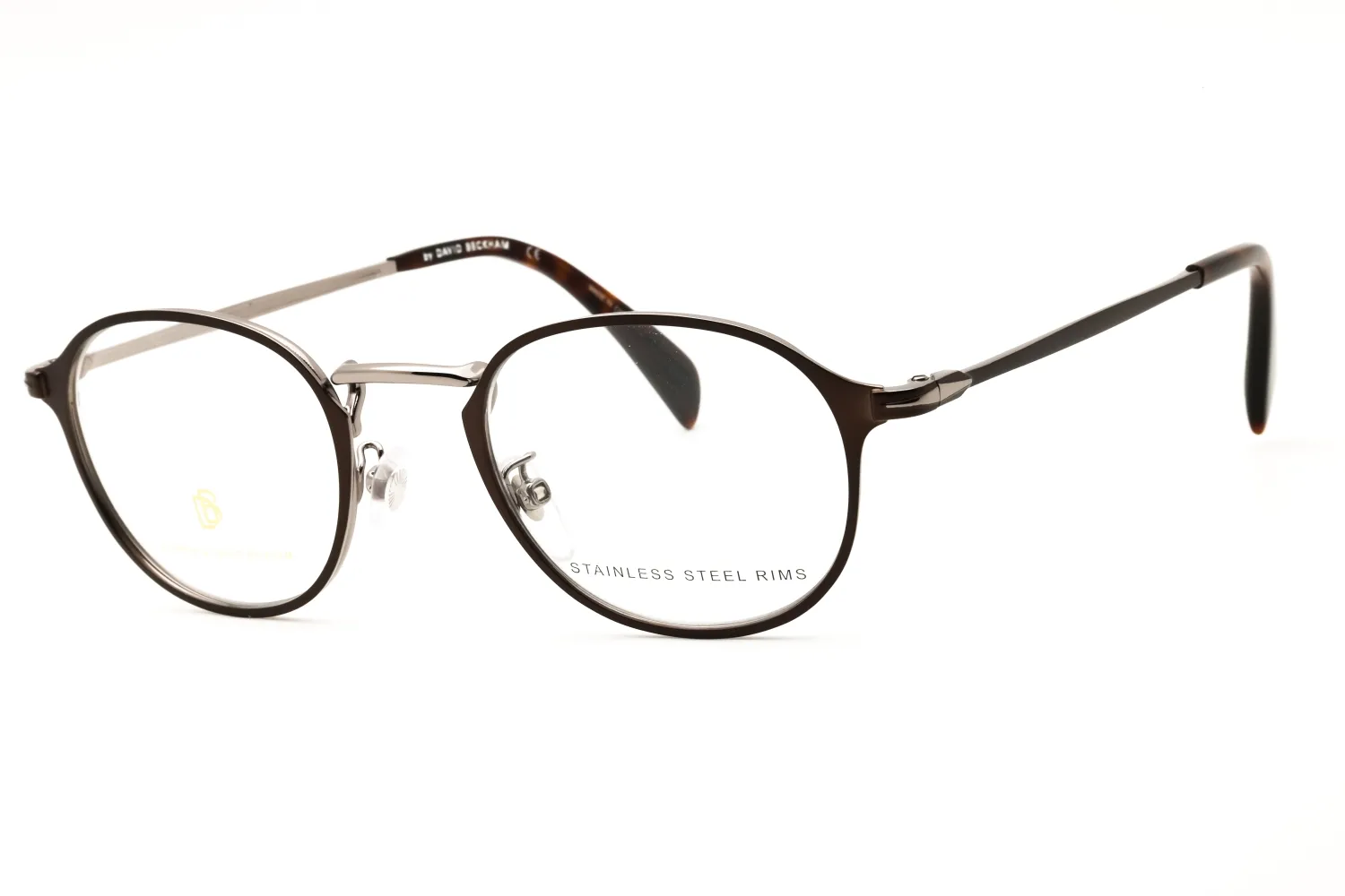 David Beckham DB 7055 005N 00 Eyeglasses Brown Mt Ruthenium 48mm Men