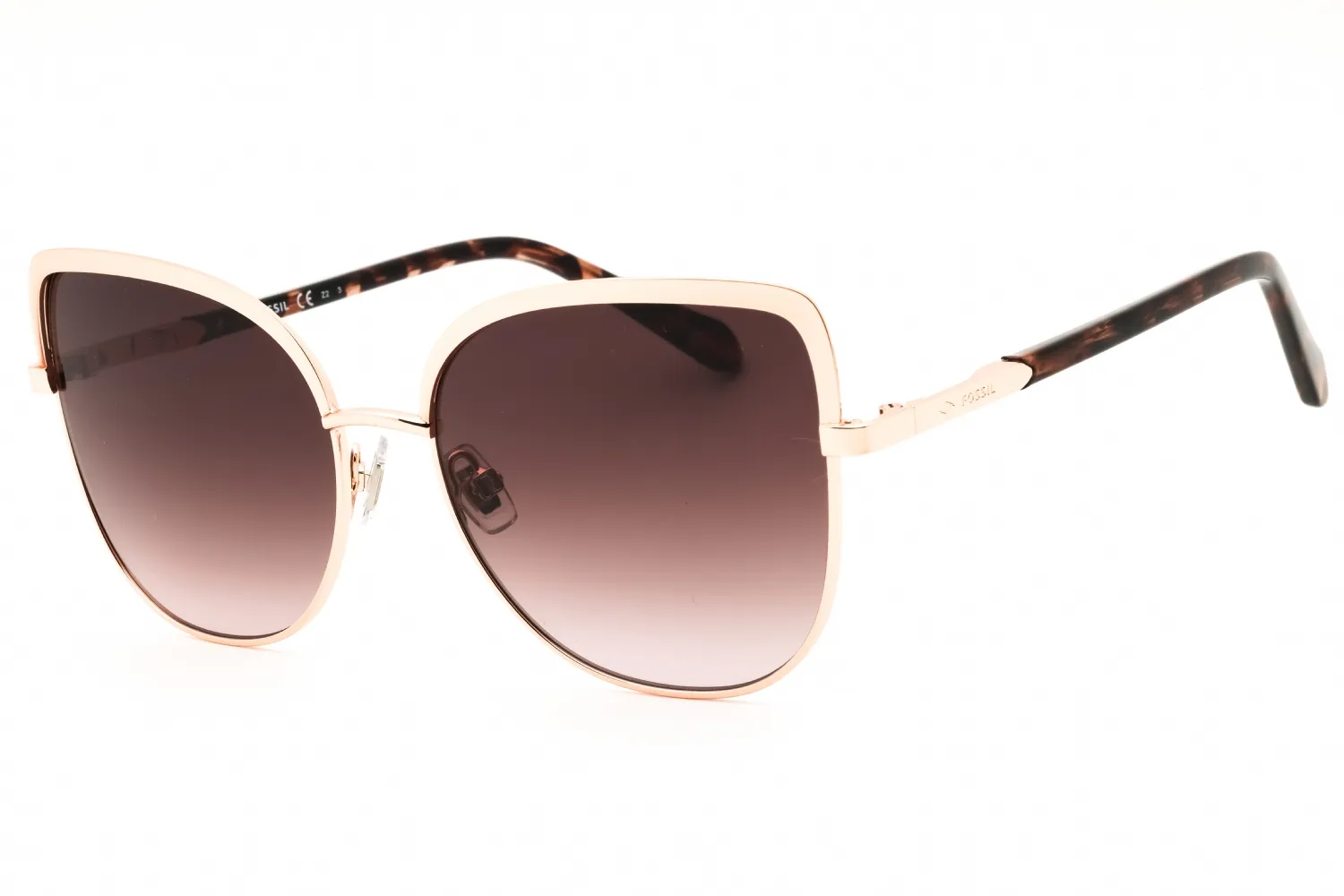 Fossil FOS 3126/G/S 0AU2 HA Sunglasses Red Gold 56mm Women