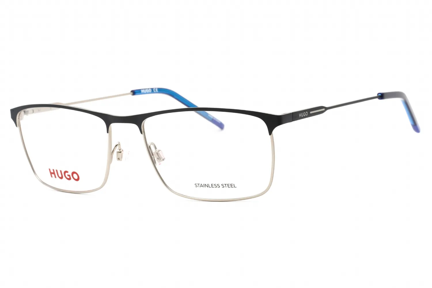 Hugo HG 1182 0KU0 00 Eyeglasses Blue Ruthenium 56mm Men