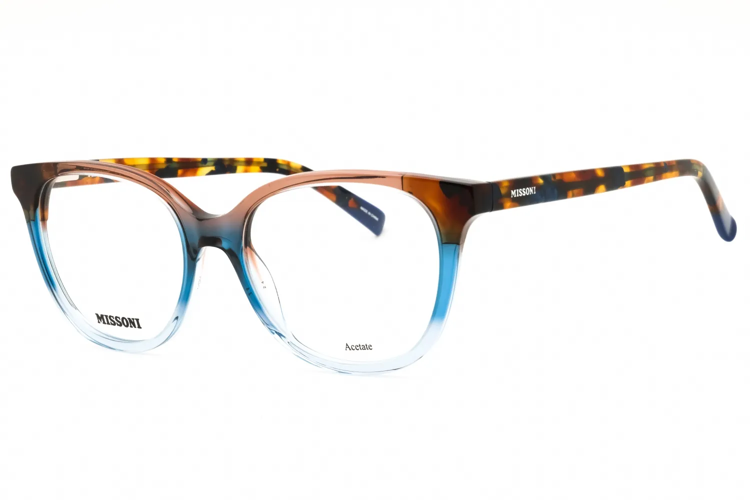 Missoni MIS0100 0IPA 00 Eyeglasses Shbrw Blue 53mm Women
