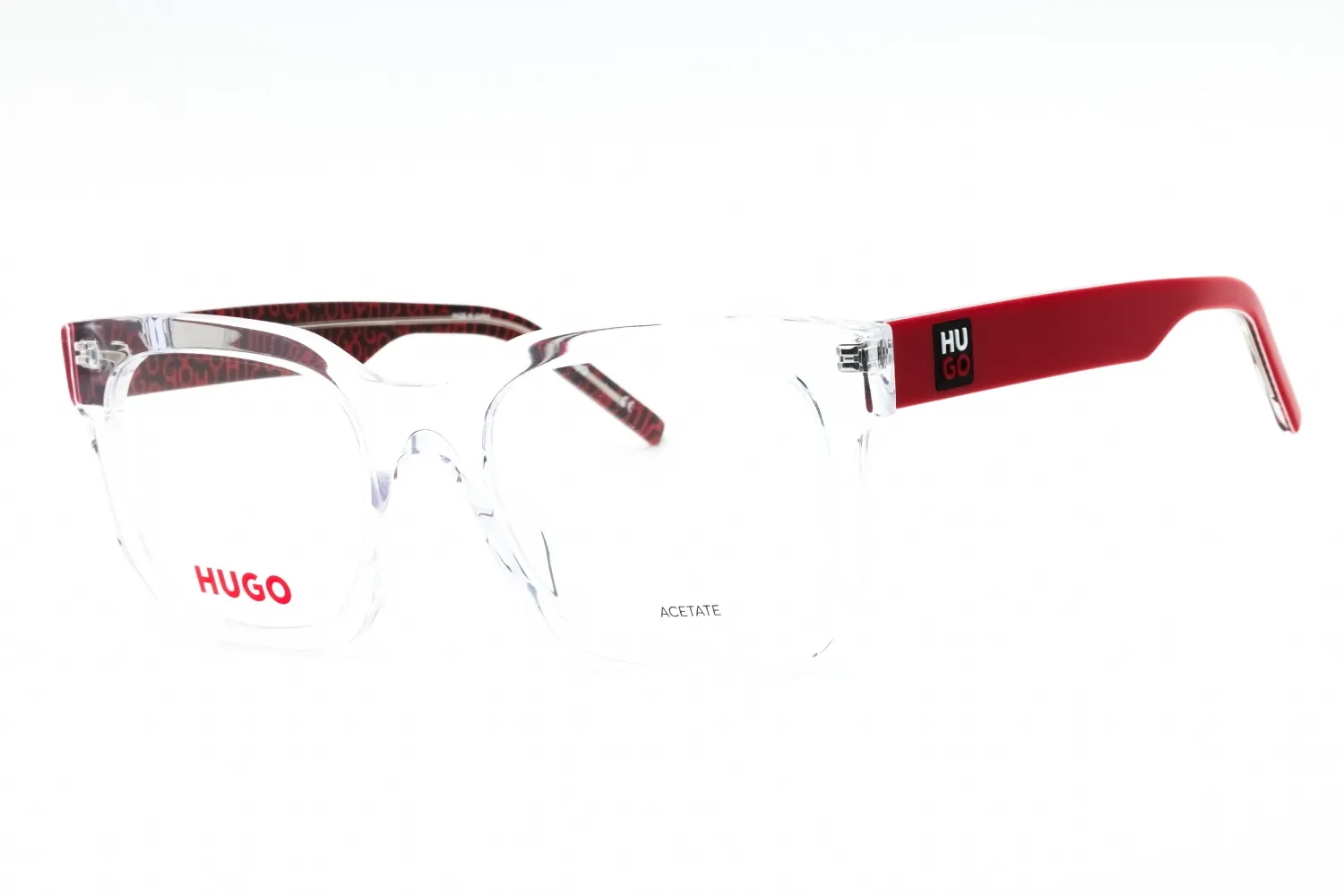 Hugo HG 1223 06XQ 00 Eyeglasses Crystal Red 53mm Men
