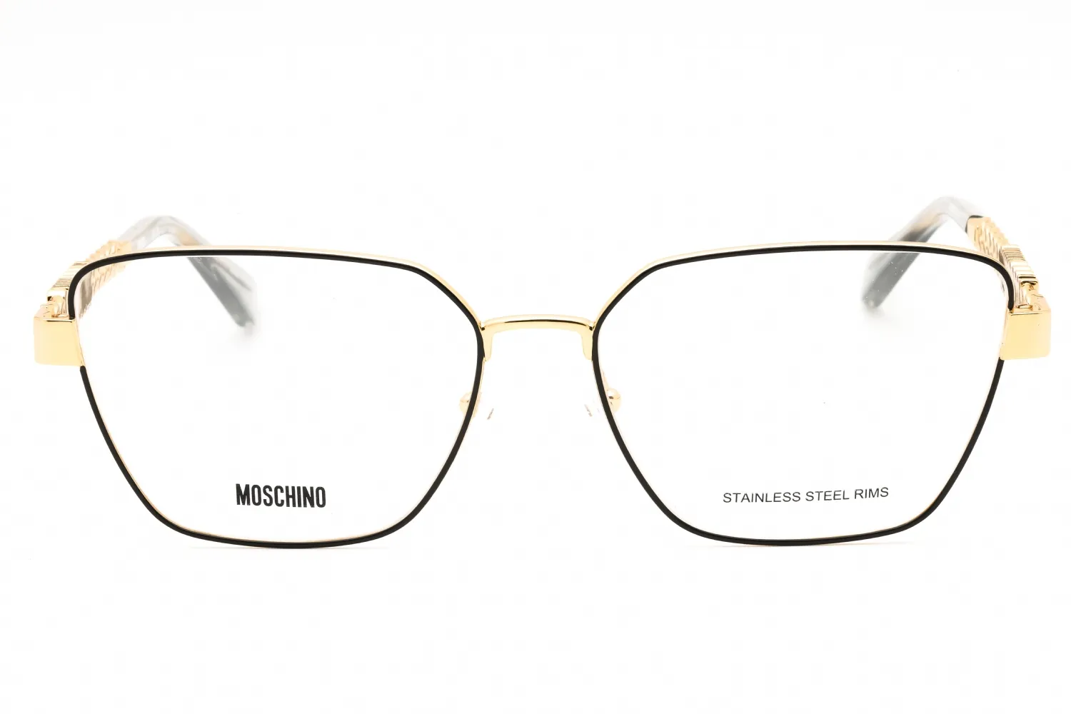 Moschino MOS620 02M2 00 Eyeglasses Black Gold 56mm Women 2
