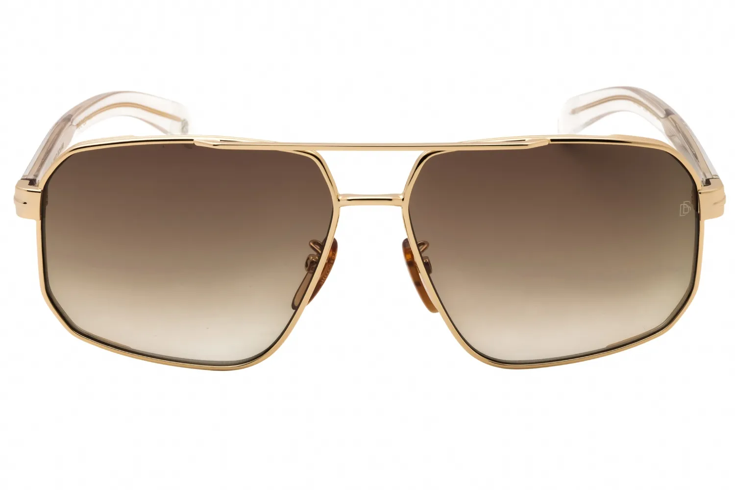 David Beckham DB 7102/S 0LOJ HA Sunglasses Gold Crystal 61mm Men 2