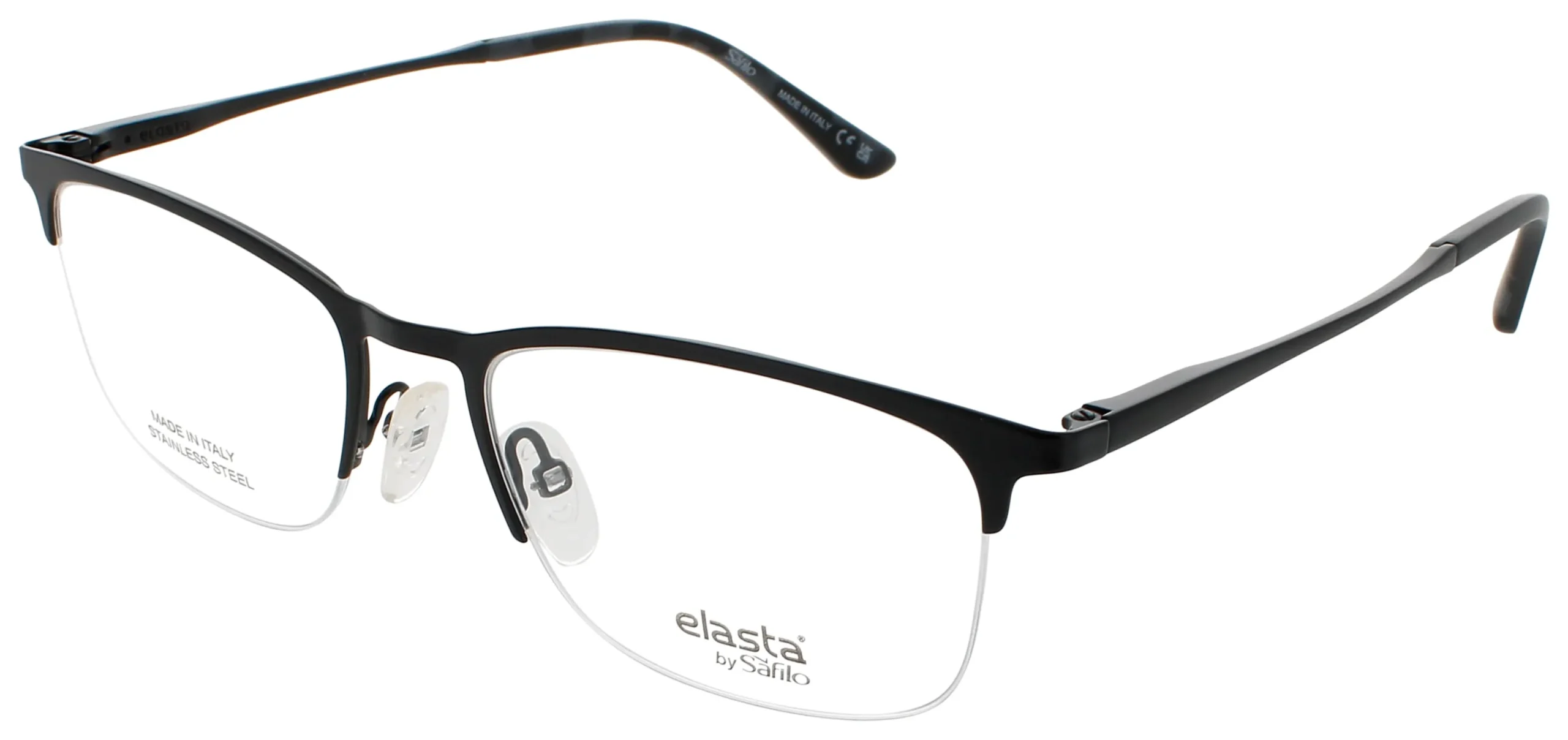 Elasta E7253 0003 Eyeglasses Matte Black 53mm Men