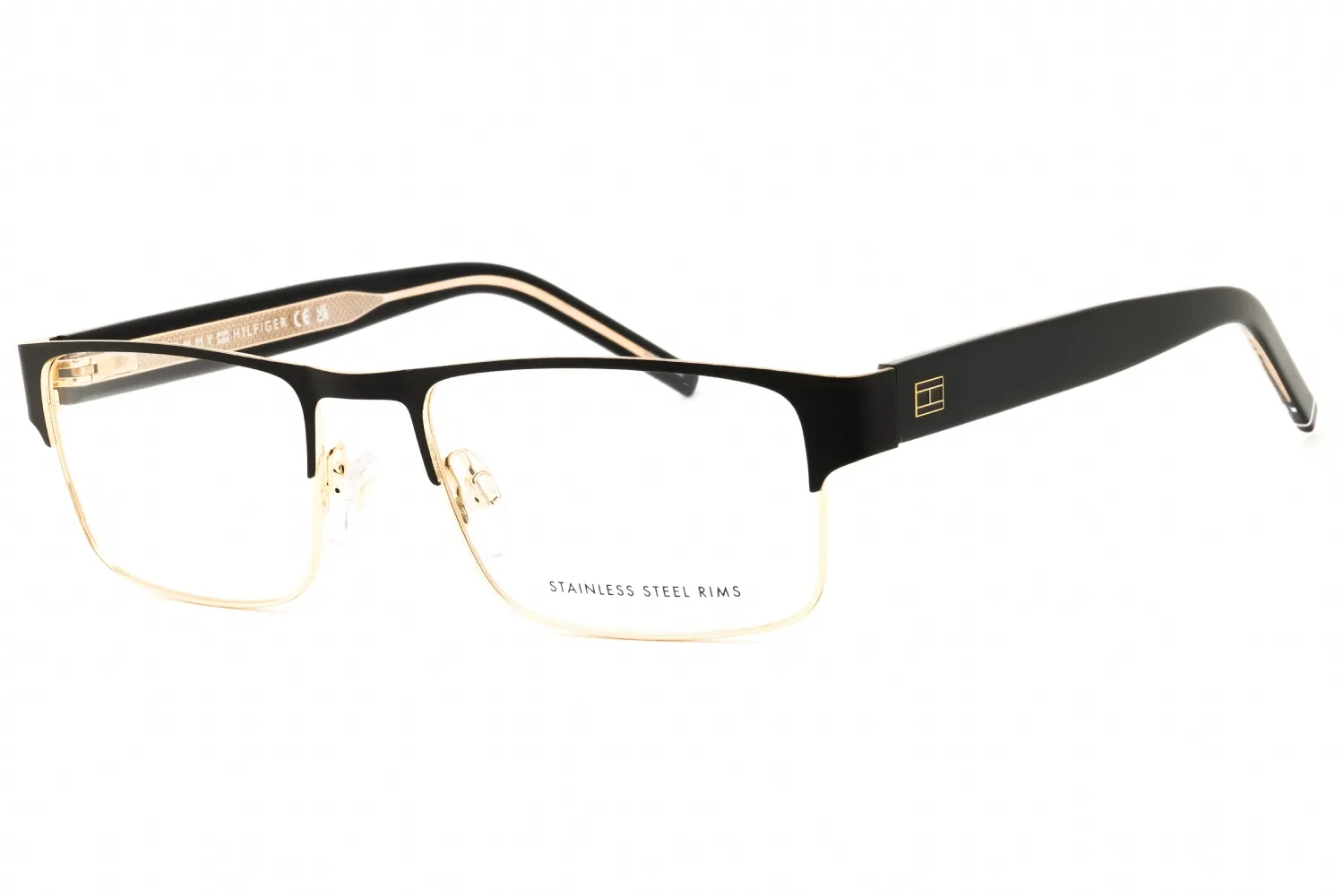 Tommy Hilfiger TH 2074 0I46 00 Eyeglasses Mt Bk Gd 55mm Men