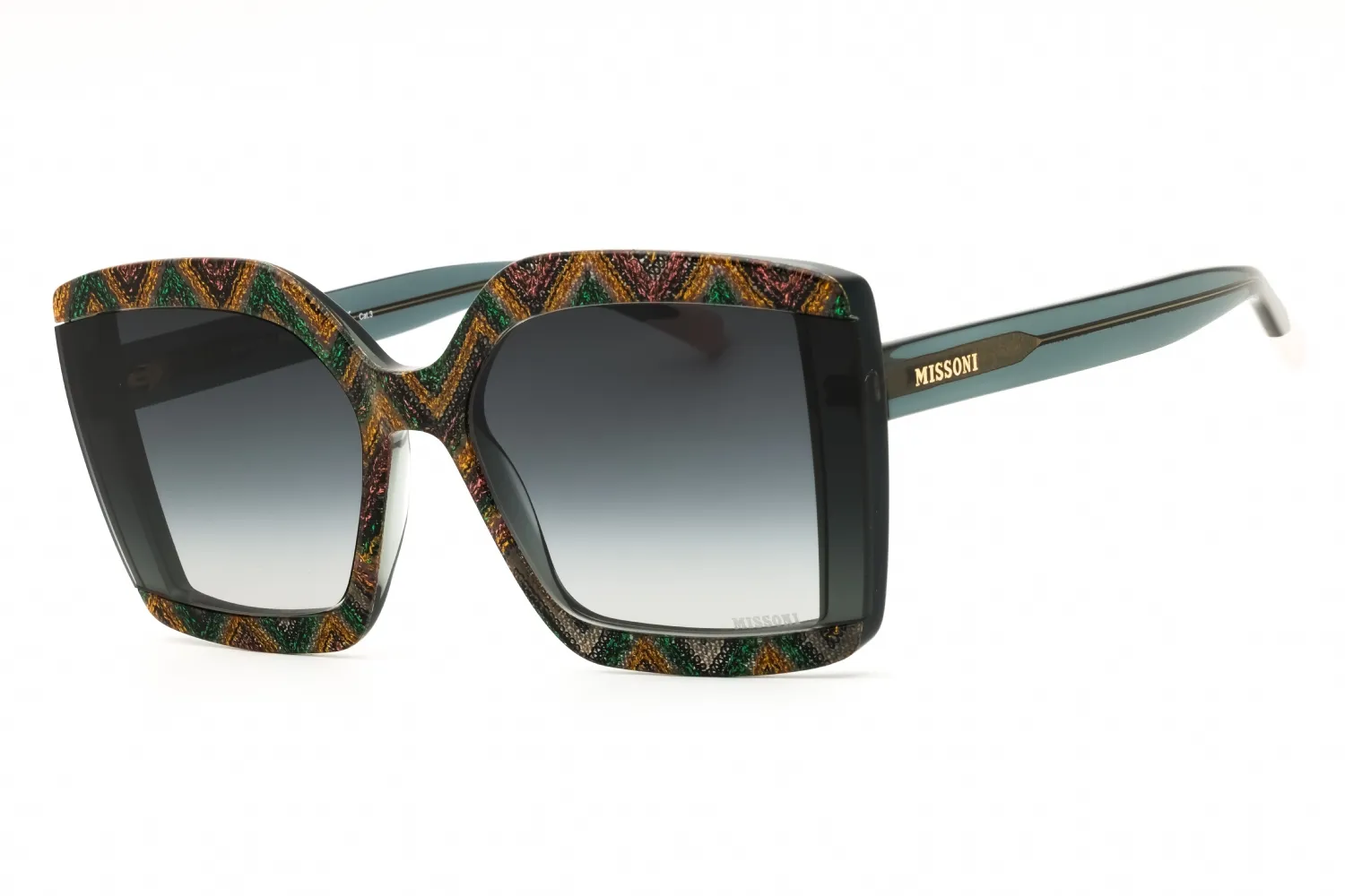 Missoni MIS 0186/S RGK Sunglasses Grey Pattern Green 62mm Women