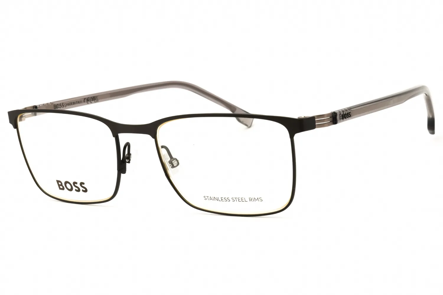 HUGO BOSS BOSS 1637 0SVK 00 Eyeglasses Mt Rut Black 56mm Men