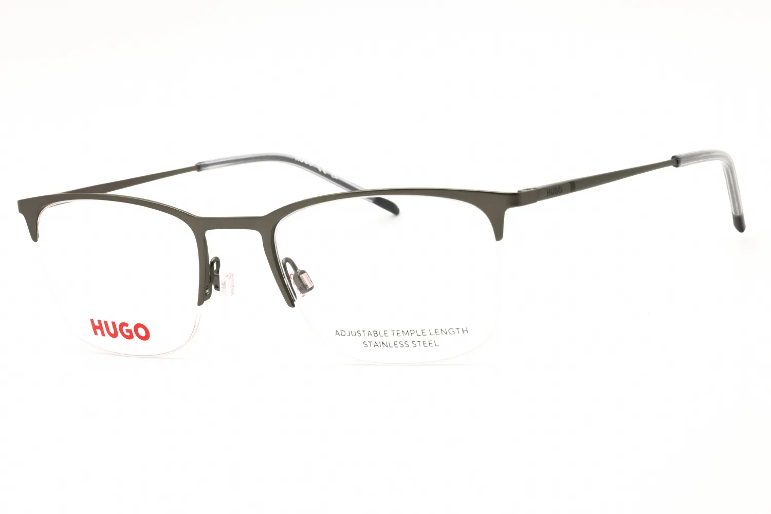 Hugo HG 1291 0R80 00 Eyeglasses Matte Dark Ruthenium 53mm Men