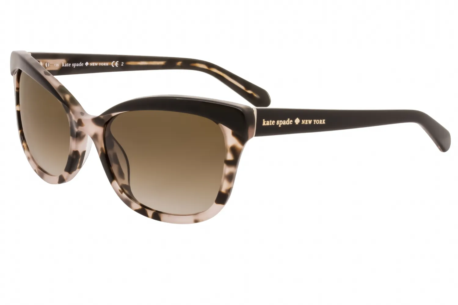 Kate Spade Amara/S 0JAZ Y6 Sunglasses Black Blush Tortoise 55mm Women