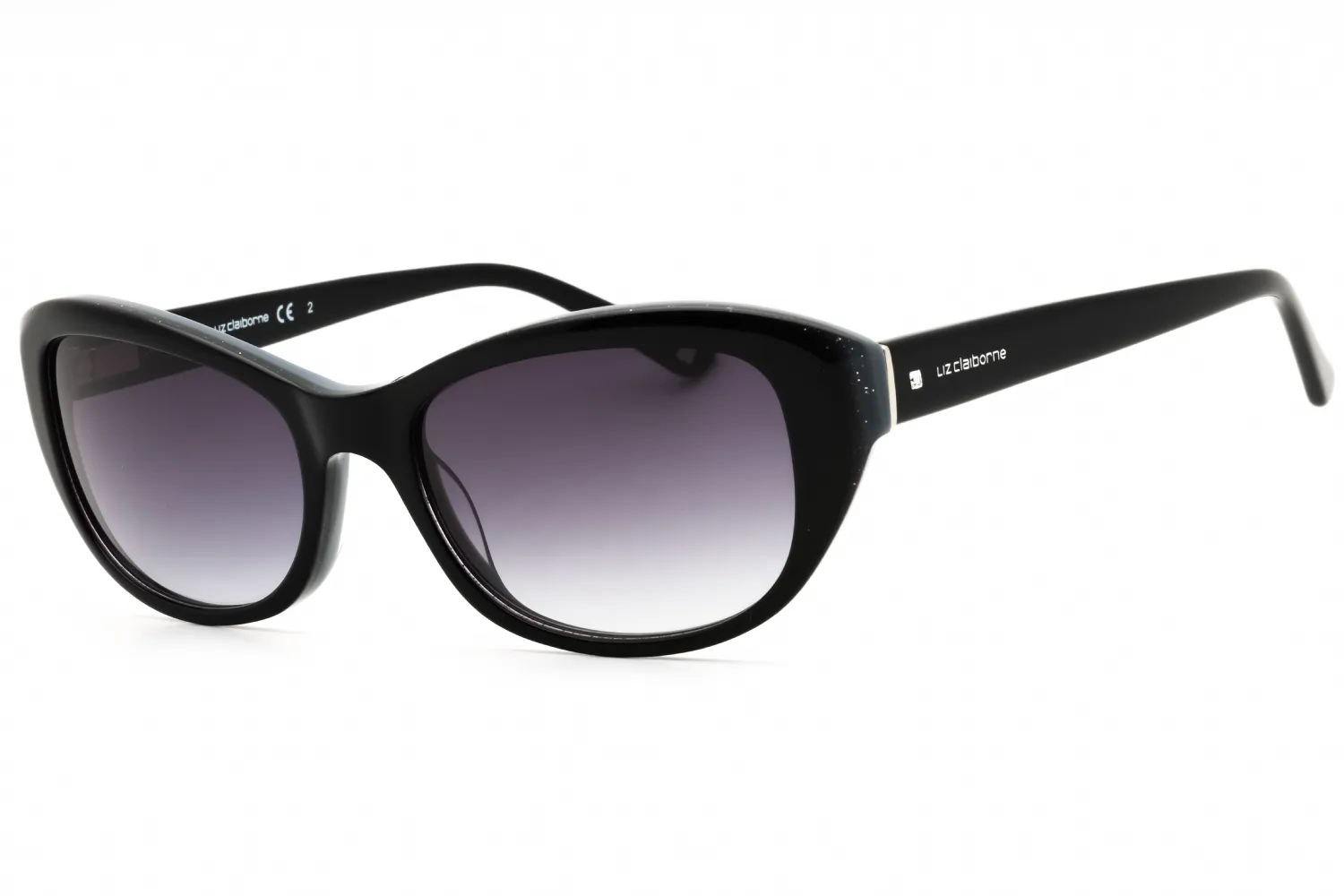 Liz Claiborne L 561S 0DV1 00 Sunglasses Black Lurex (f8 Gray Gradient Lens) 51mm Women