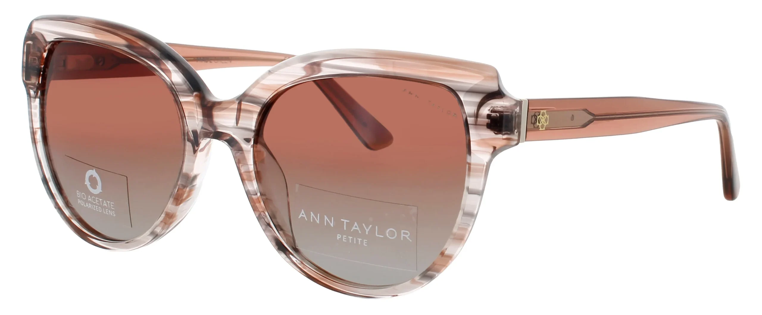 Ann Taylor ATP921 C02 Sunglasses Blush Horn 50mm Women