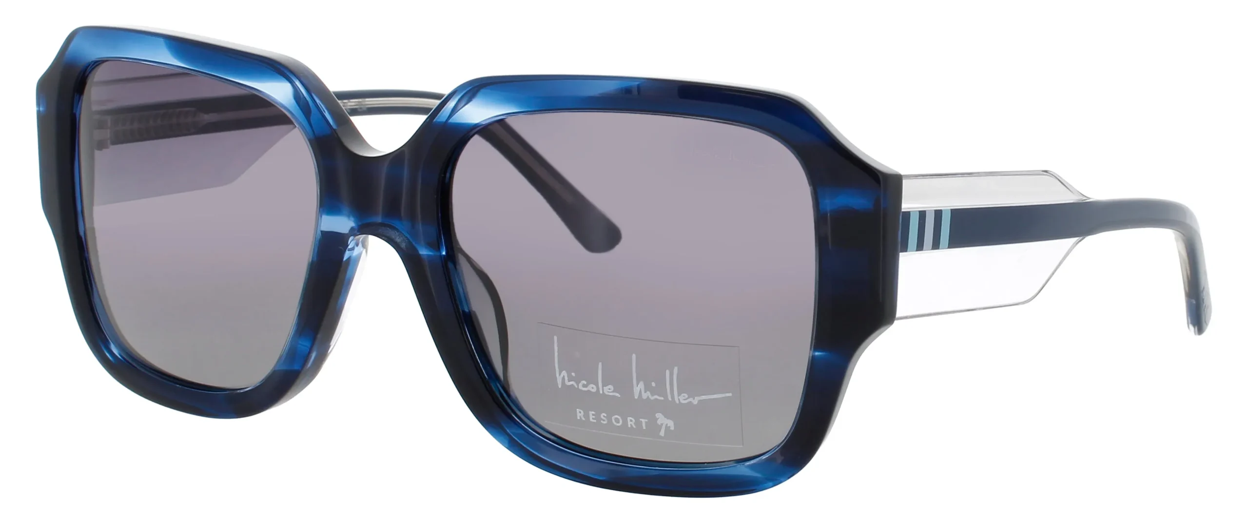 Nicole Miller SARDINIA C03 Sunglasses Blue Tortoise 55mm Women