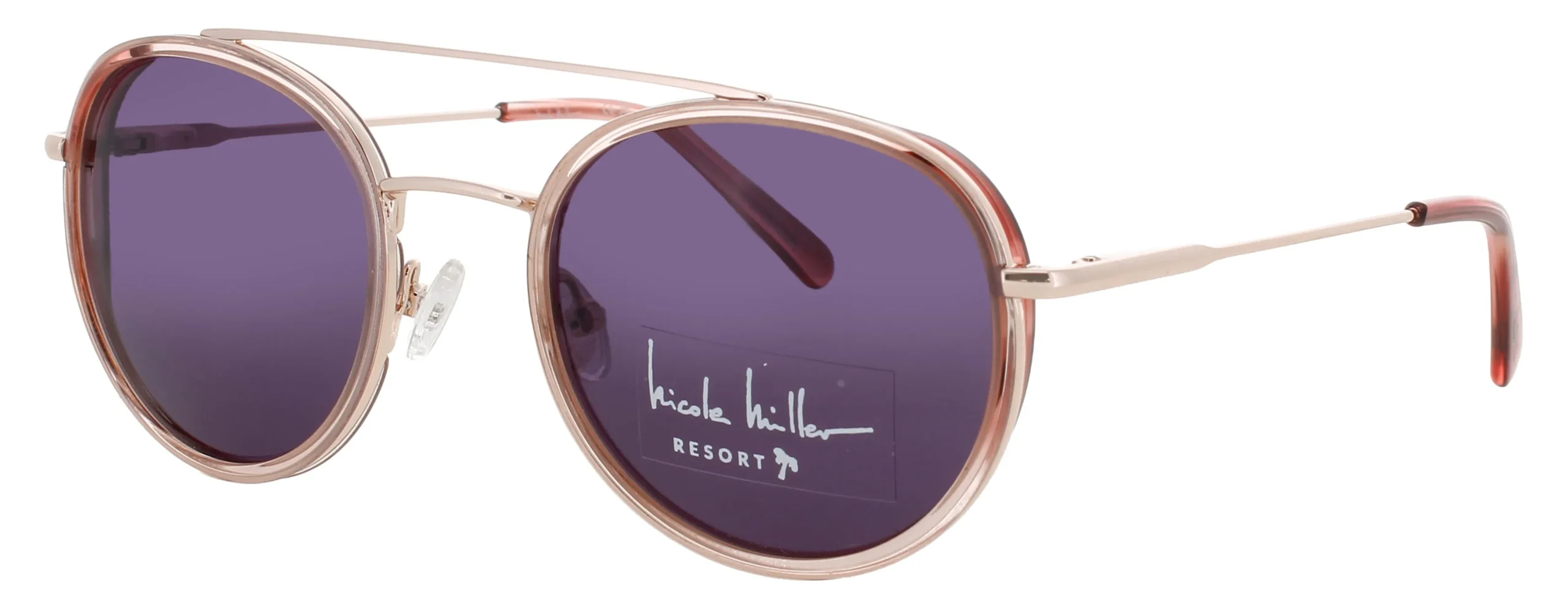 Nicole Miller PUNTA CANA C03 Sunglasses Rose Gold 50mm Women