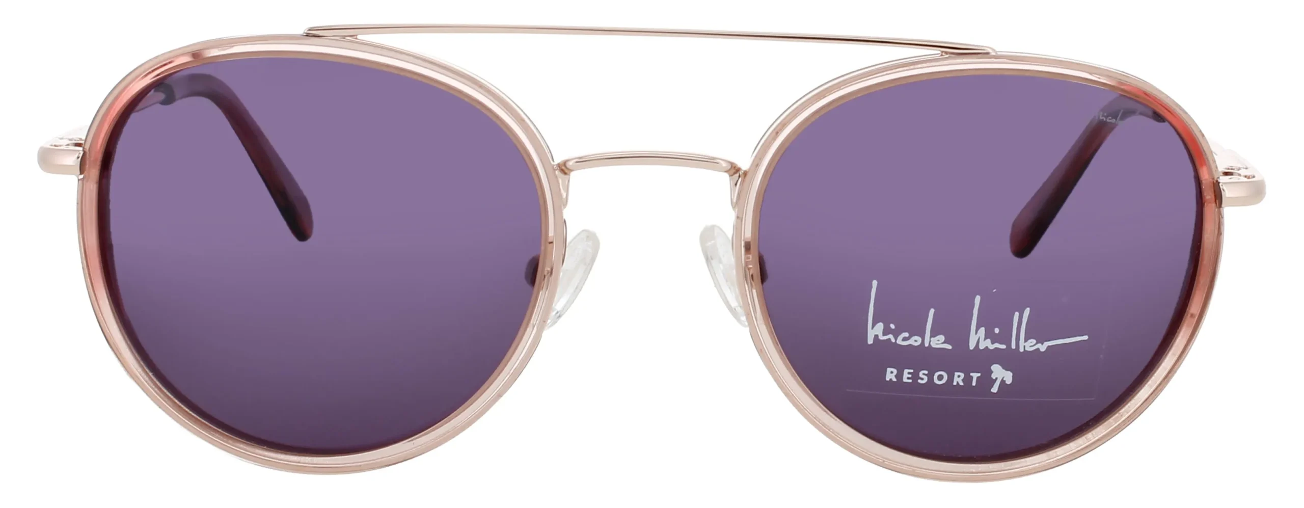 Nicole Miller PUNTA CANA C03 Sunglasses Rose Gold 50mm Women 2