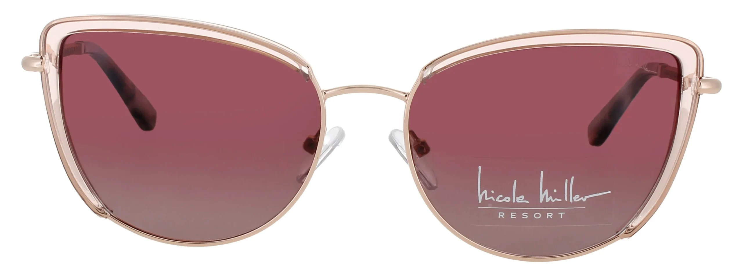 Nicole Miller MONTE CARLO C02 Sunglasses Pink Crystal 54mm Women 2