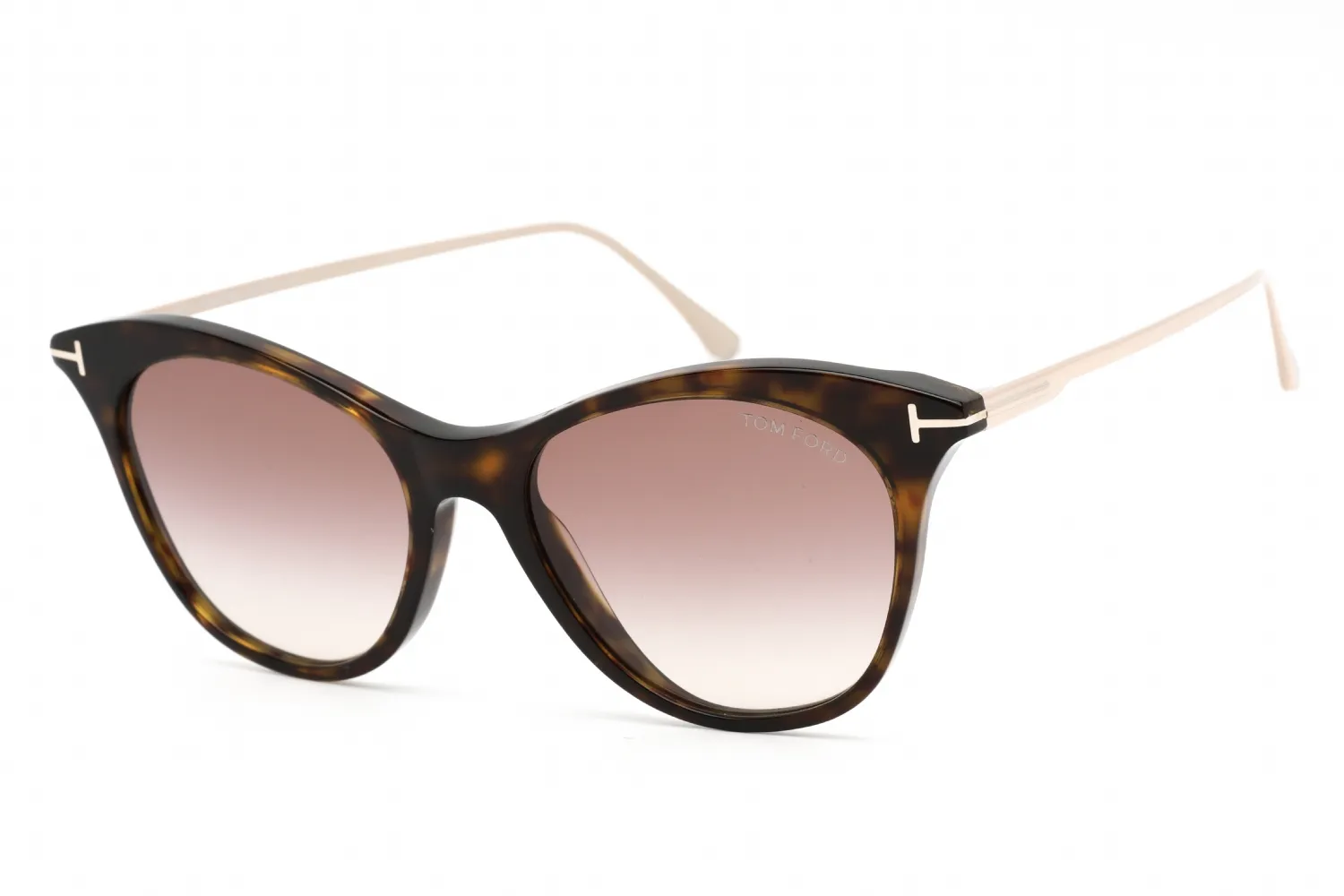 Tom Ford FT0662 52F Sunglasses Shiny Dark Havana 53mm Women