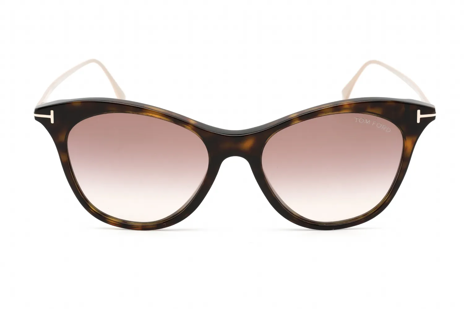 Tom Ford FT0662 52F Sunglasses Shiny Dark Havana 53mm Women 2