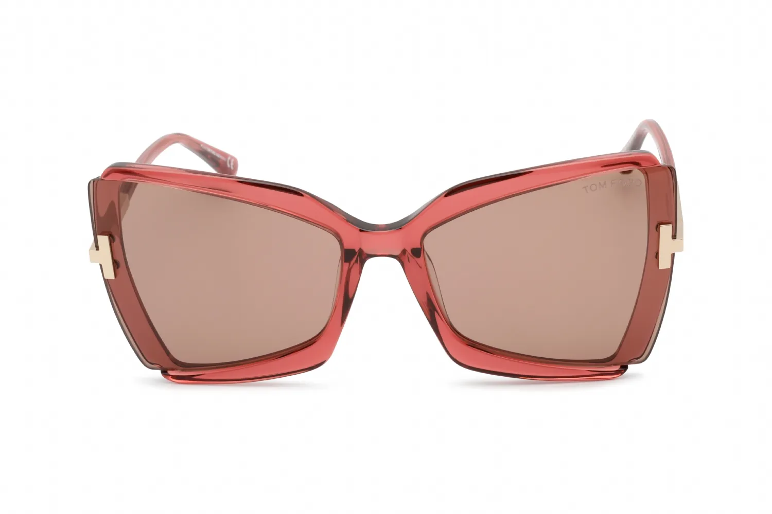 Tom Ford FT0766 72Y Sunglasses Transparent Antique Pink 63mm Women 2
